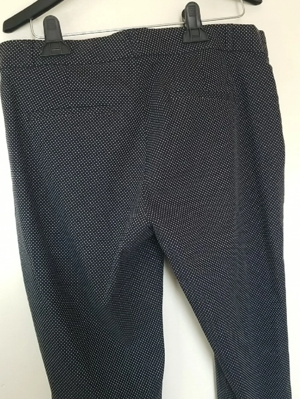 Banana Republic Men’s Black Pants with White Microdot Pattern